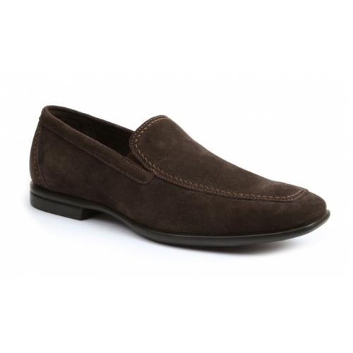 Giorgio Brutini "Nylo" Brown Genuine Suede Slip On Shoes